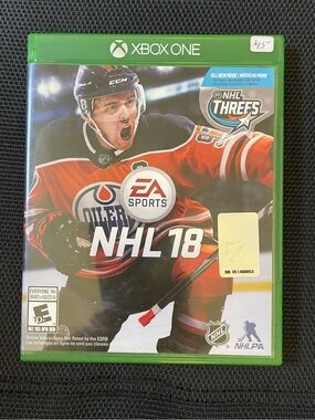 NHL 18 Xbox One - Orange Hockey Cover